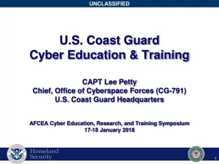 U.S. Coast Guard Cyber Education &amp; Training