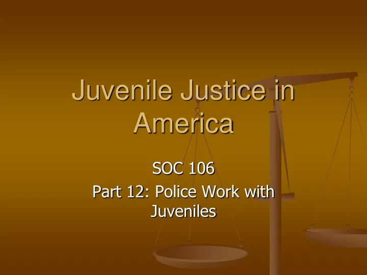 juvenile justice in america