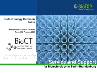 Biotechnology Common Tools Presentation on Shared Facilities Turin, 19th February 2010