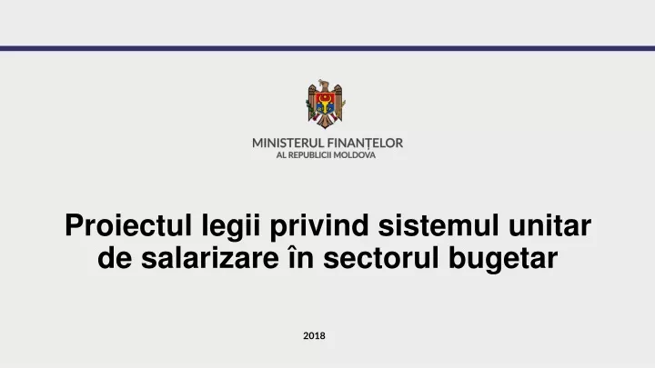 proiectul legii privind sistemul unitar de salarizare n sectorul bugetar