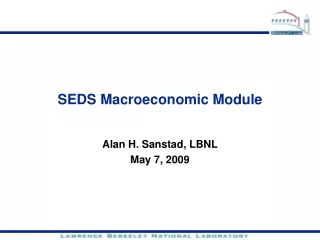 SEDS Macroeconomic Module