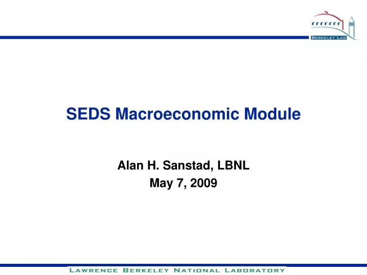 seds macroeconomic module