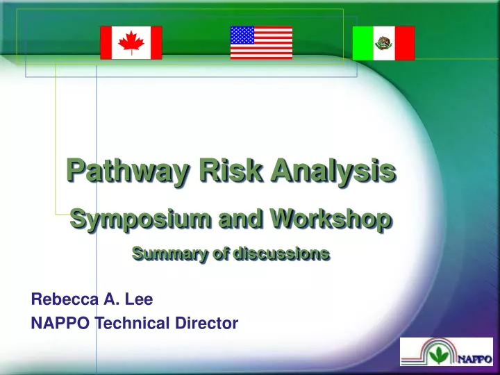 pathway risk analysis symposium and workshop