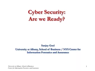 Cyber Security:  Are we Ready?