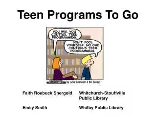Teen Programs To Go