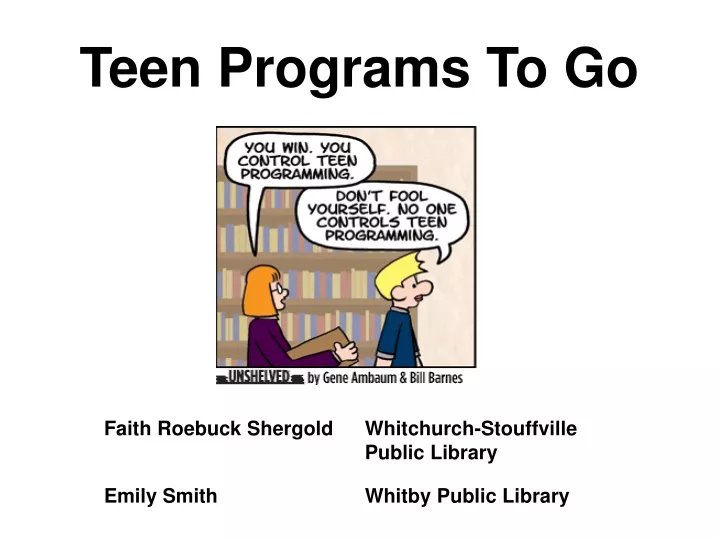 teen programs to go