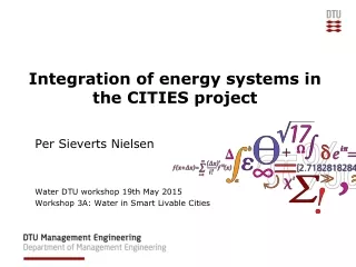 Integration of energy systems in the CITIES project
