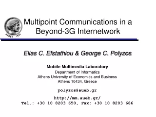 Multipoint Communications in a Beyond-3G Internetwork