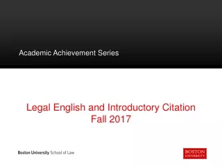 Academic Achievement Series