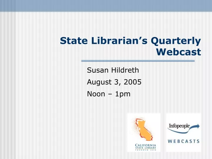 state librarian s quarterly webcast