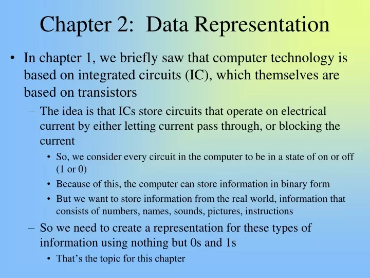 chapter 2 data representation