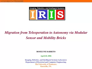 Migration from Teleoperation to Autonomy via Modular Sensor and Mobility Bricks