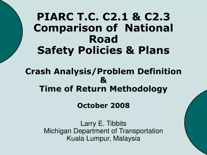 piarc t c c2 1 c2 3 comparison of national road