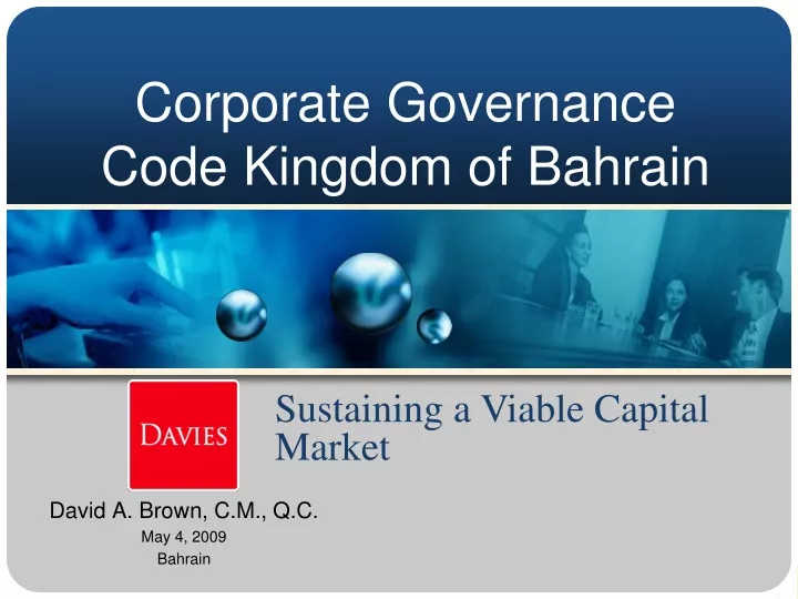 corporate governance code kingdom of bahrain