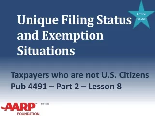 Unique Filing Status and Exemption Situations