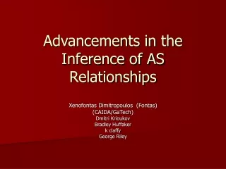 Advancements in the Inference of AS Relationships