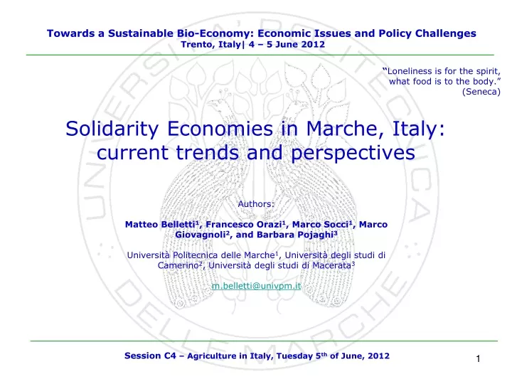 solidarity economies in marche italy current trends and perspectives