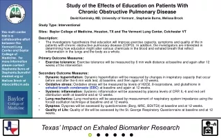 Texas’ Impact on Exhaled Biomarker Research