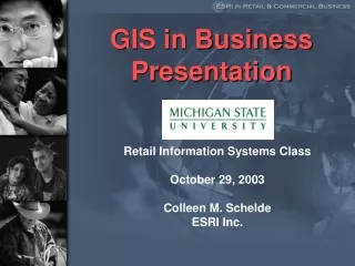 GIS in Business Presentation