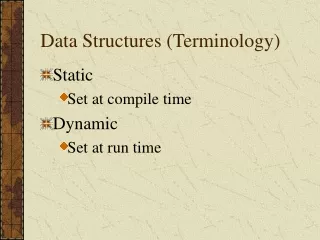 Data Structures (Terminology)