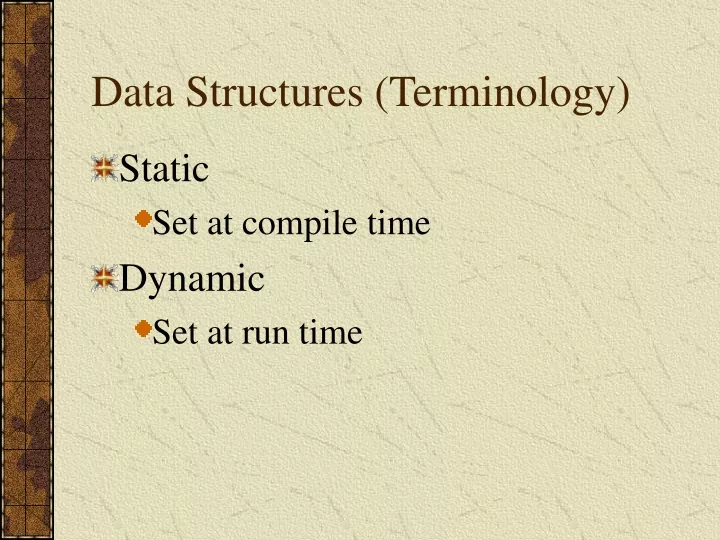 data structures terminology