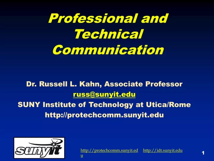 professional and technical communication
