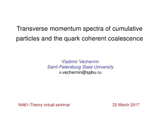 Transverse momentum spectra of cumulative particles and the quark coherent coalescence