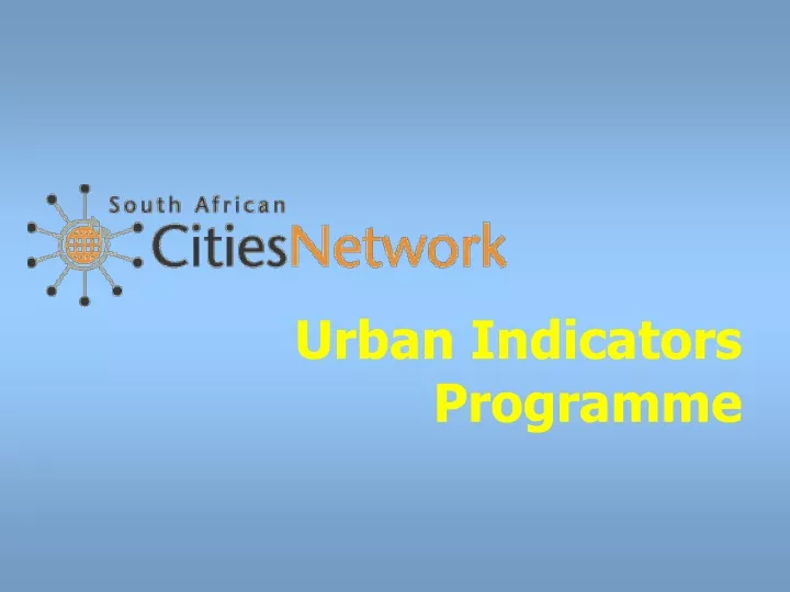 urban indicators programme