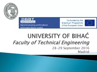 UNIVERSITY OF BIHAĆ Faculty of Technical Engineering