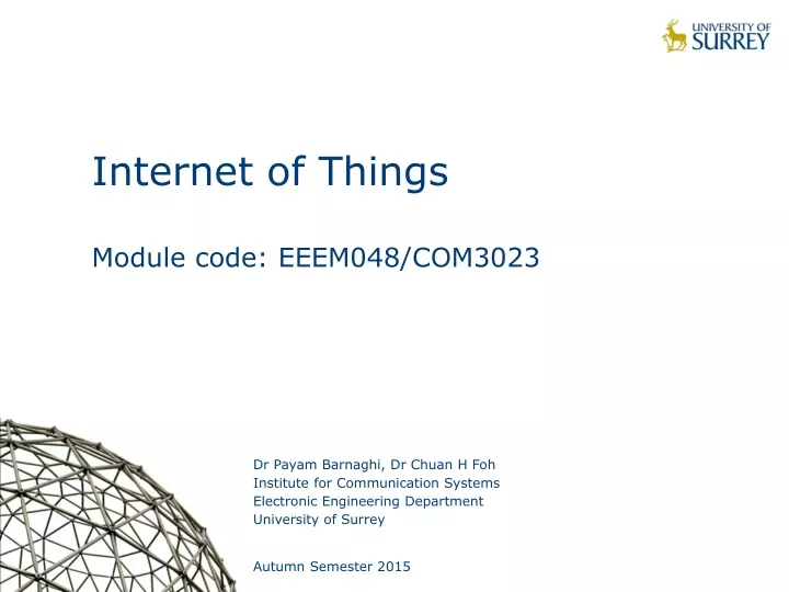 internet of things module code eeem048 com3023