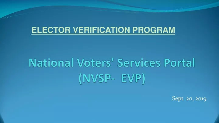 national voters services portal nvsp evp