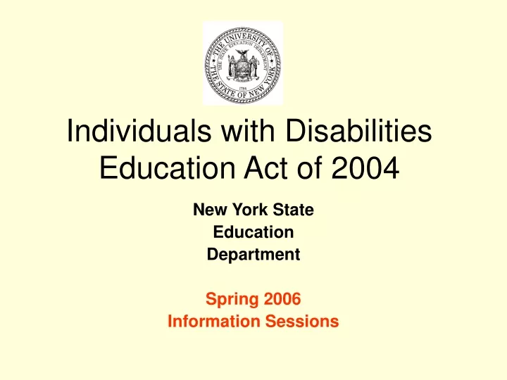 individuals with disabilities education act of 2004
