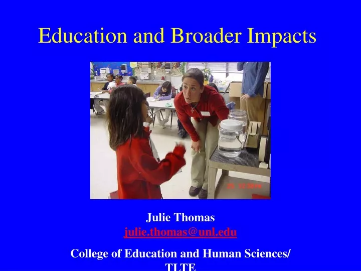 education and broader impacts