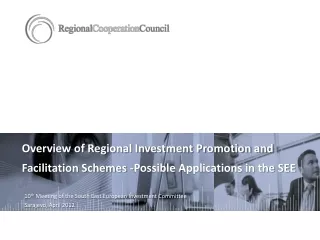 10 th  Meeting of the South East European Investment Committee Sarajevo,  April  2012