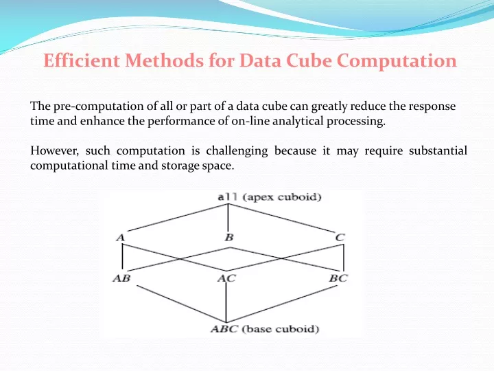 efficient methods for data cube computation