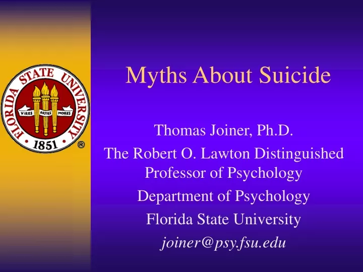 myths about suicide