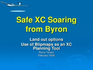 Safe XC Soaring from Byron