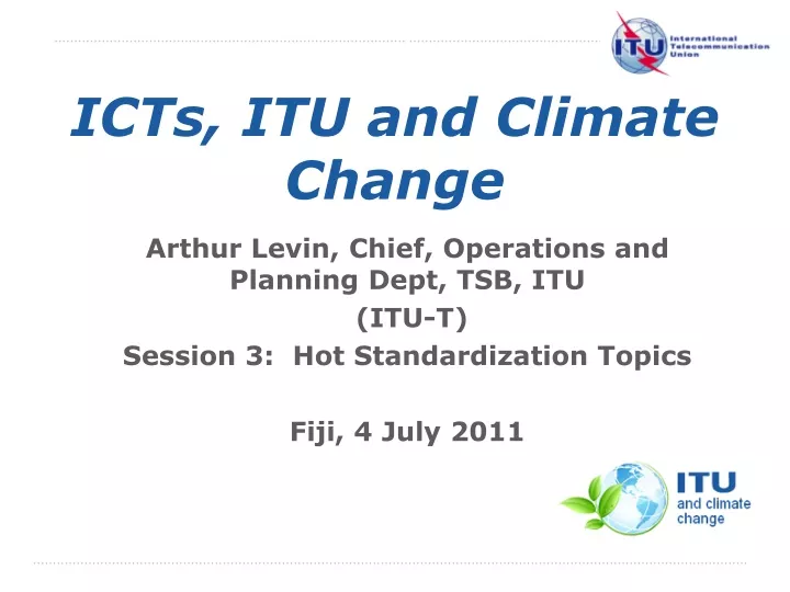 icts itu and climate change