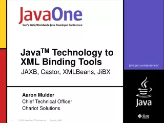 Java TM  Technology to XML Binding Tools
