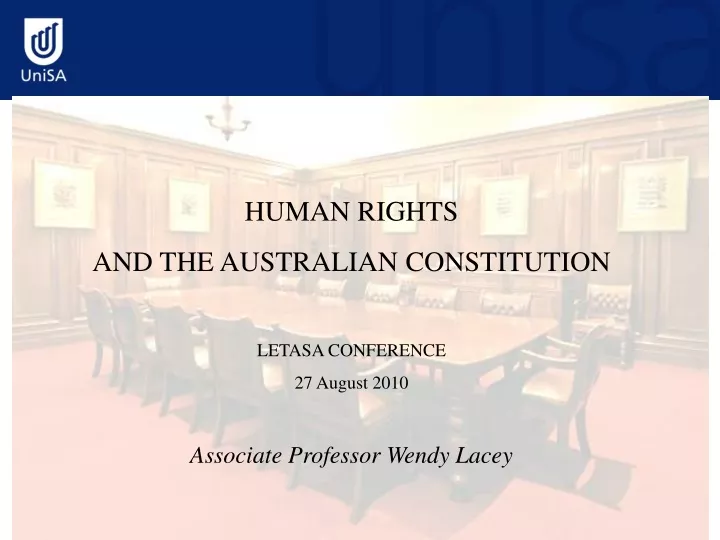 human rights and the australian constitution