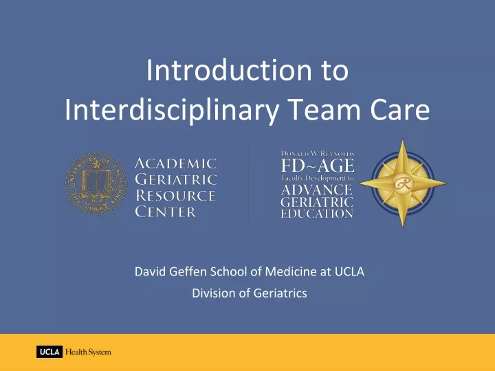 introduction to interdisciplinary team care