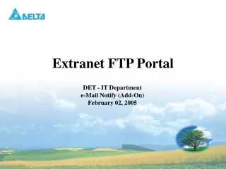 Extranet FTP Portal
