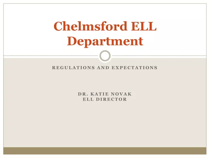 chelmsford ell department