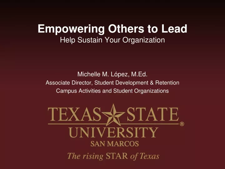 empowering others to lead help sustain your organization