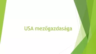 USA mezőgazdasága