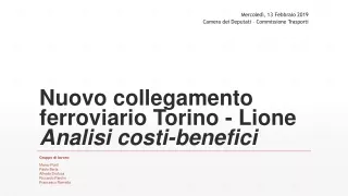 Nuovo collegamento ferroviario Torino - Lione Analisi costi-benefici