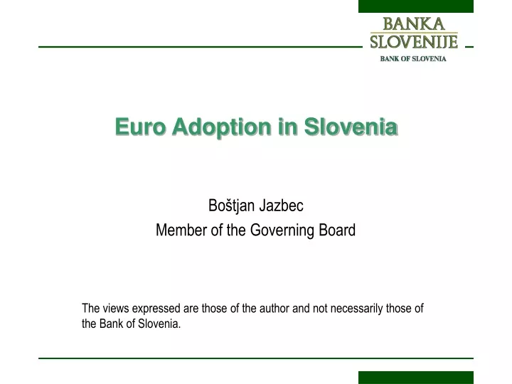 euro adoption in slovenia