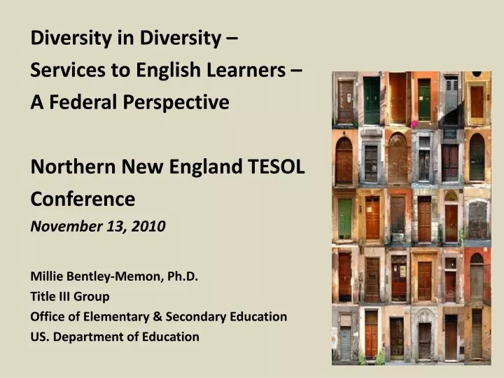 diversity in diversity services to english