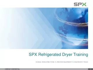 SPX Refrigerated Dryer Training