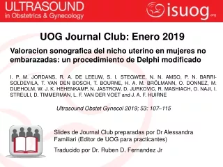 UOG Journal Club:  Enero  2019